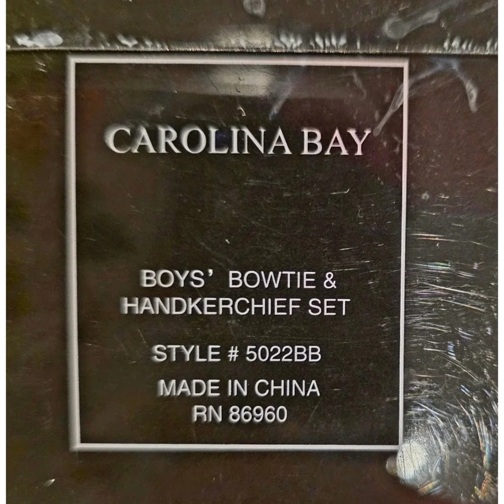 Boys Formal Carolina Bay Bowtie and Handkerchief Set